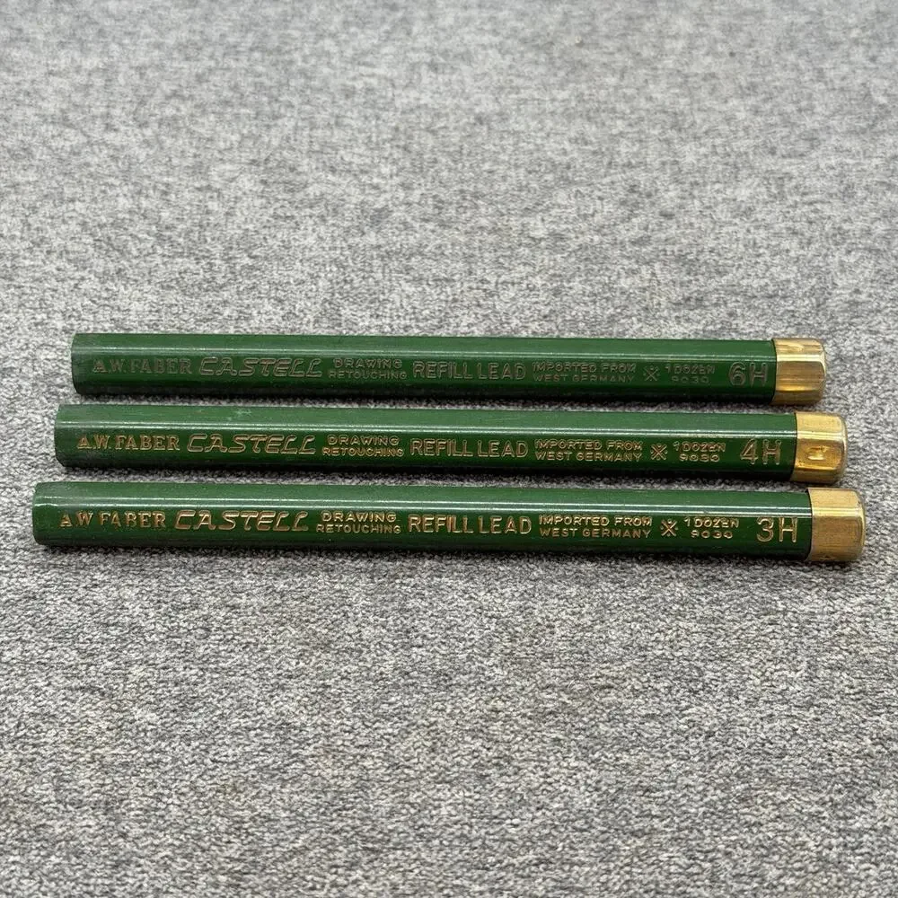 Vintage Faber-Castell 7pc Drawing Set 9032 Locktite 9400 Refill Tubes W Germany